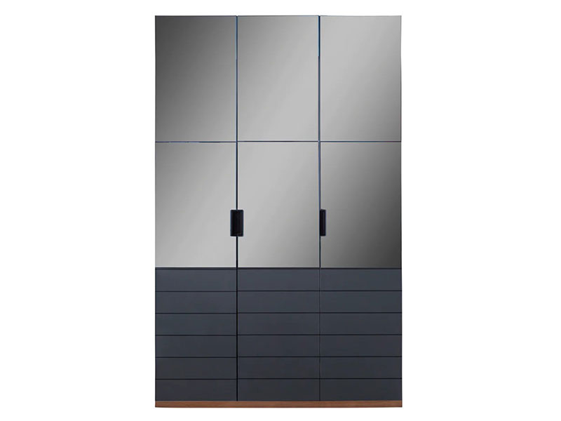 гардероб с три врати zett2mdf 134 сиво