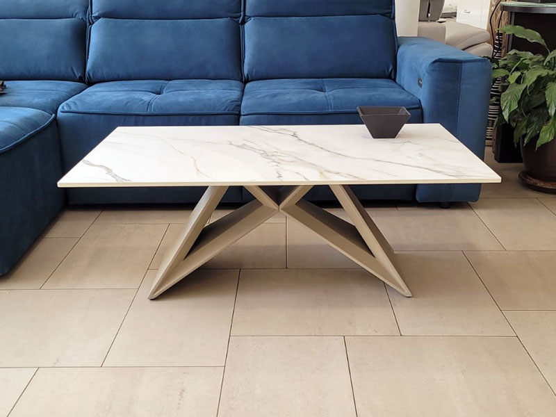 Холна маса rome каки/златен мрамор