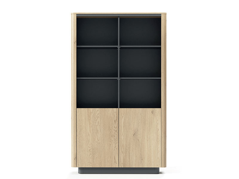 етажерка с две врати и рафтове в дъб