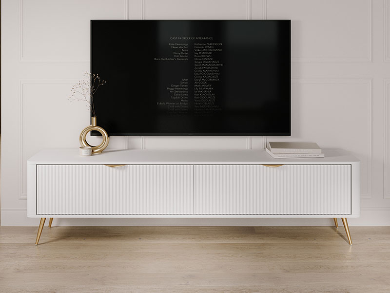 голям тв шкаф с две врати бяло или черно lante e las