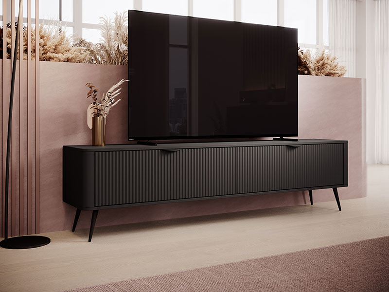 голям тв шкаф с две врати бяло или черно lante e las