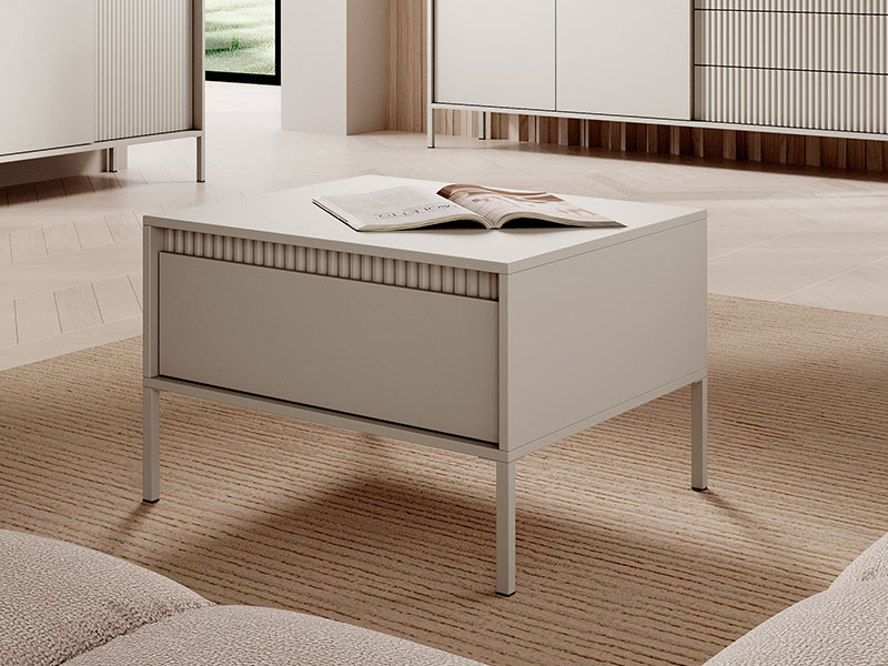 холна маса с чекмедже черно - бежово senso f las