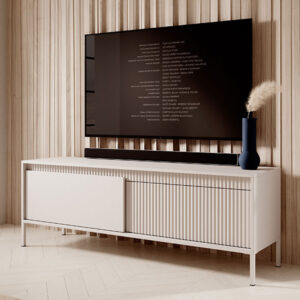 малък тв шкаф с две врати черно - бежово senso d las