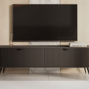 малък тв шкаф с две врати бяло или черно lante f las