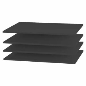 комплект четири рафта за гардероб sandbox черно pia