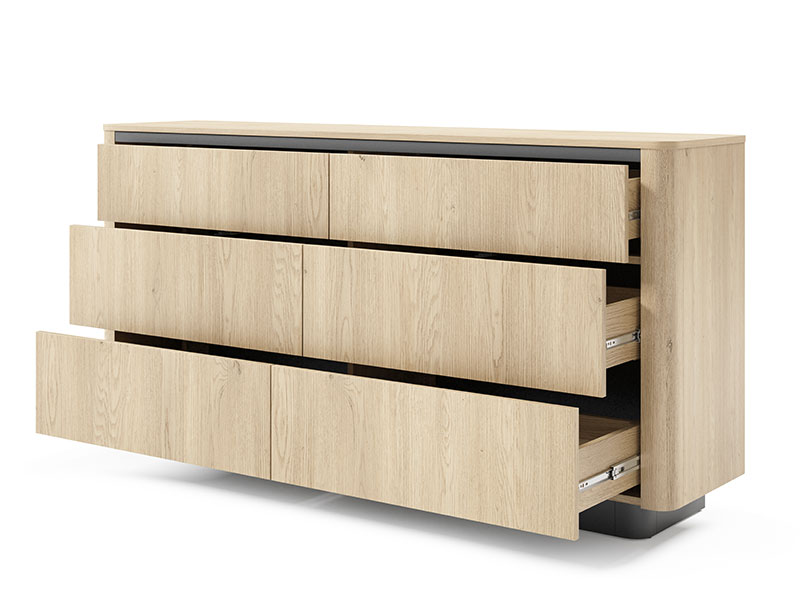 скрин с шест чекмеджета в дъб