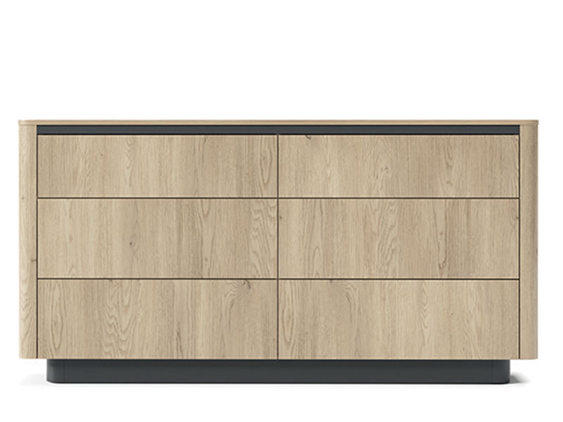 скрин с шест чекмеджета в дъб