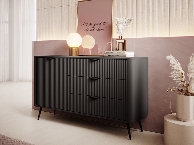 скрин с врата и чекмеджета бяло или черно lante d las