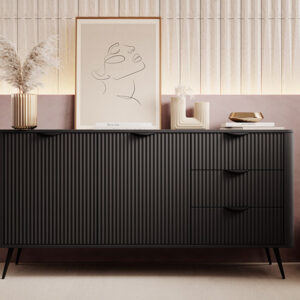 скрин с врати и чекмеджета бяло или черно lante c las