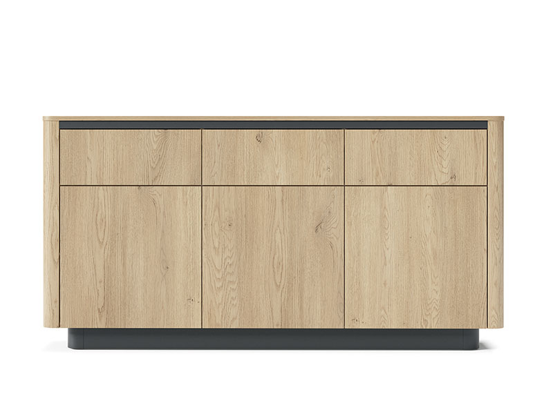 скрин с три врати и три чекмеджета в дъб