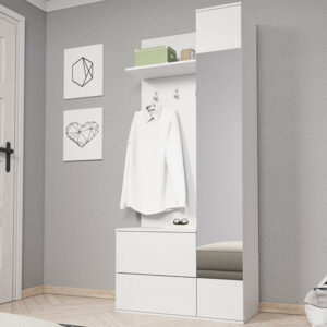 портманто green pia бяло с дъб сонома