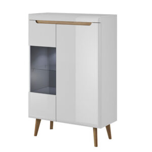 шкаф с една плътна врата и една витрина nordi nwt90 pia