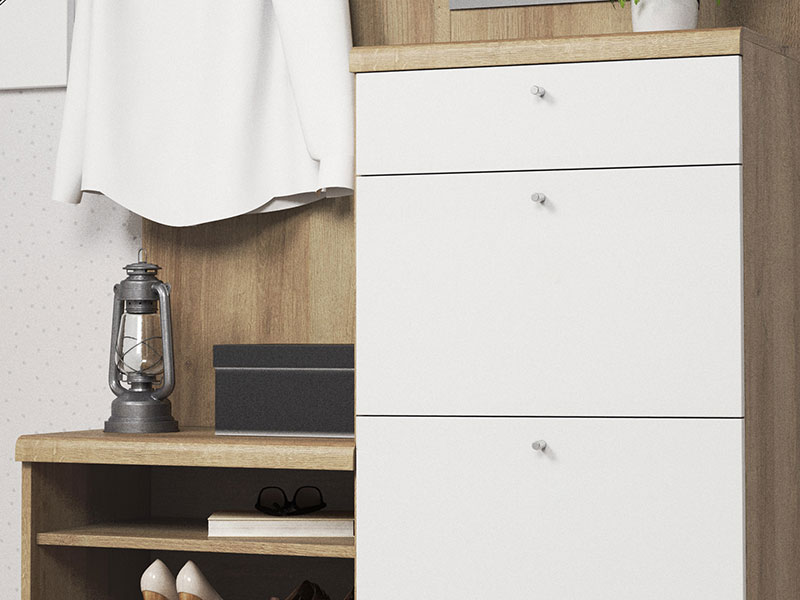 портманто primo pia дъб ривера и бяло мат