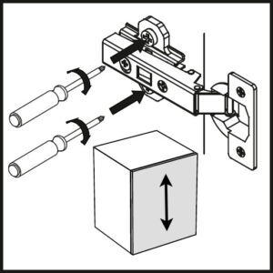 регулиране на врати на мебели (настройка на мебелни панти)