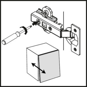 регулиране на врати на мебели (настройка на мебелни панти)