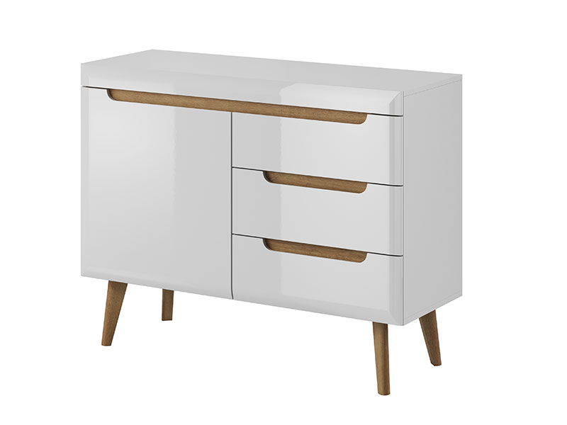 скрин с една врата и три чекмеджета nordi nksz107 pia