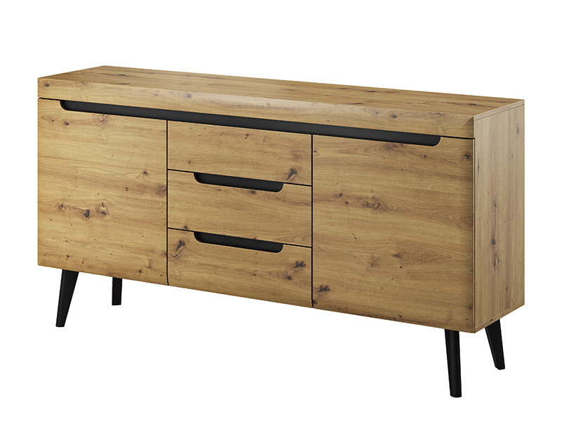 голям скрин с две врати и три чекмеджета nordi nksz160 pia