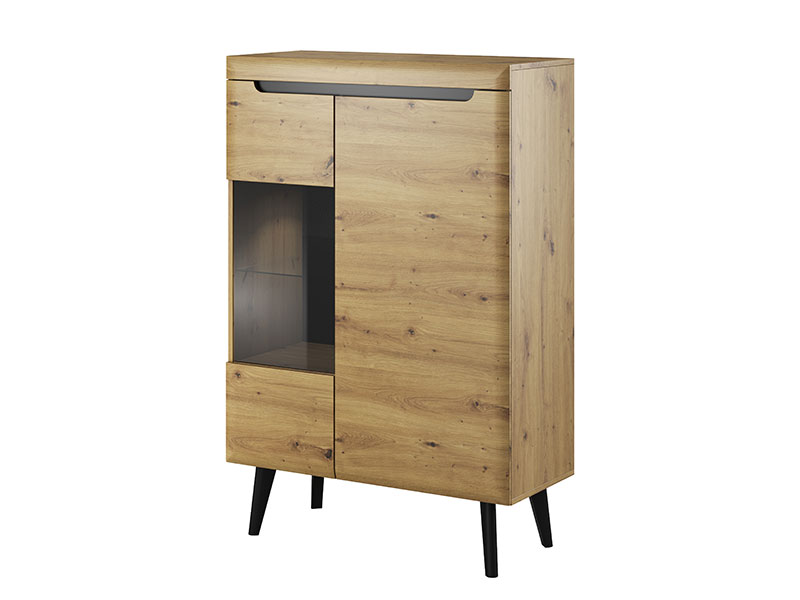 шкаф с една плътна врата и една витрина nordi nwt90 pia