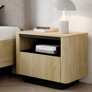 нощно шкафче дъб-черно torro g las