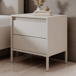 нощно шкафче с чекмеджета черно - бежово senso g las