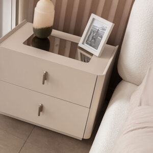 нощно шкафче с две чекмеджета alaska цвят кашмир