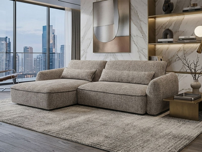 ъглов диван с механизъм за сън elvio beni